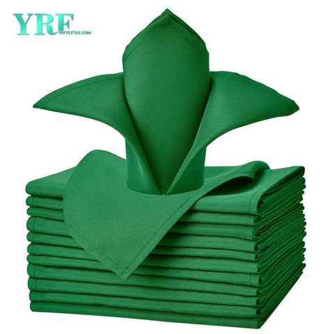 Ubrousky utěrky zelené 17x17" palců čistý 100% polyester omyvatelný a opakovaně použitelný pro restauraci
