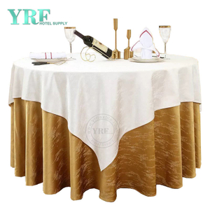 YRF kulatý ubrus 108" hnědý polyester omyvatelný bez pomačkání na svatbu