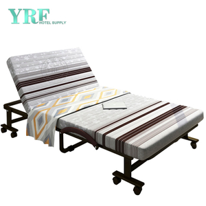 Hotelová skládací postel náhradní přenosná latexová pěnová matrace béžová jednolůžko