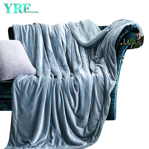 Fleecová deka s jedinečným designem zachování tepla nebesky modrá pro velikost Queen