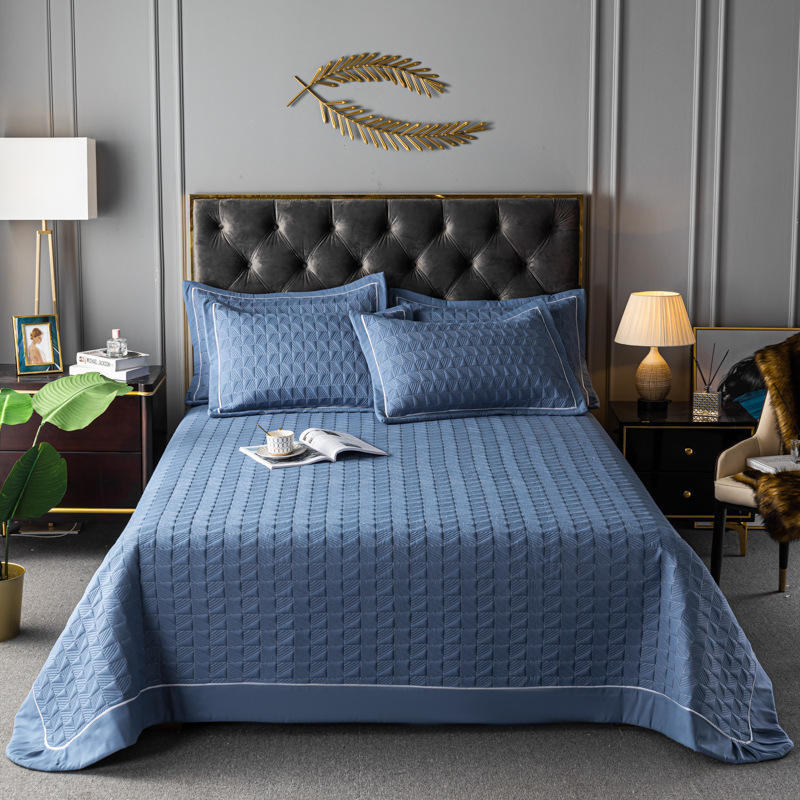 Sada domácích textilních přehozů Oboustranná přikrývka na velké postele modrá pro každou sezónu
