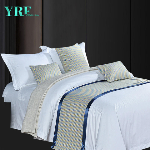 Pětihvězdičkový hotel moderní jednoduchý modrý proužek Twin Size Decorate Bed Flags