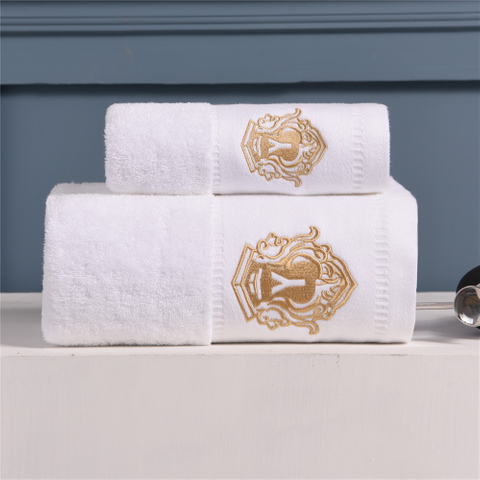 5hvězdičkový Hotel White Custom Logo Sada ručníků z egyptské bavlny