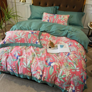 Velkoobchodní ložní prádlo Bavlněná kartáčovaná tkanina měkká na manželskou postel