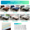 Skládací postel Motel Extra přenosná matrace z latexové pěny Super pevný rám pro dvě postele